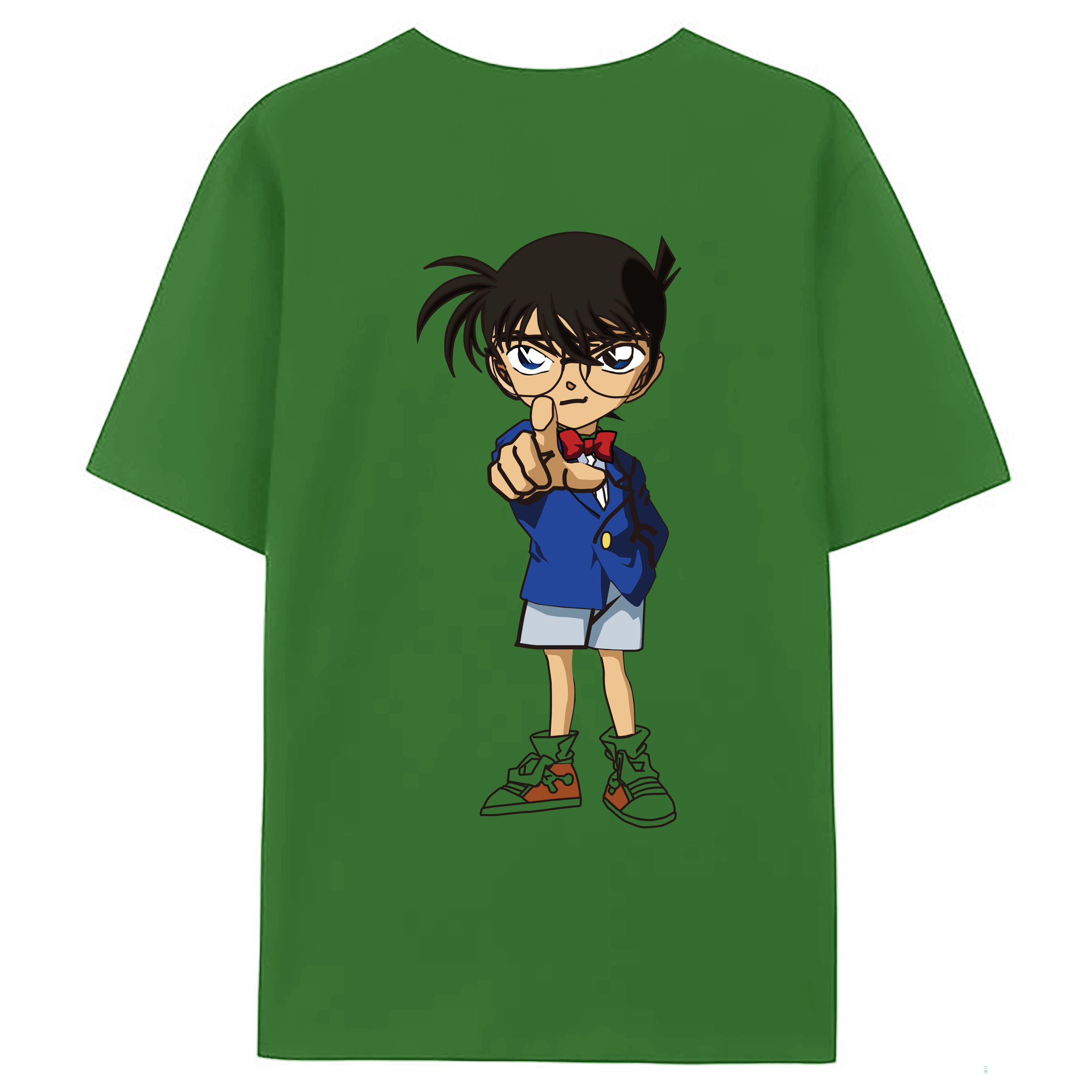 （画像用） 名探偵コナン 江戸川 コナン Detective Conan Conan Edogawa レディース半袖Tシャツ(バックプリント)